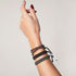 Trinity | Unicorn Silver x Black | Triple Strand Bracelet